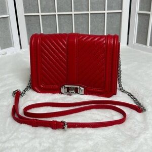 Rebecca Minkoff Chevron Quilted Small Love Crossbody